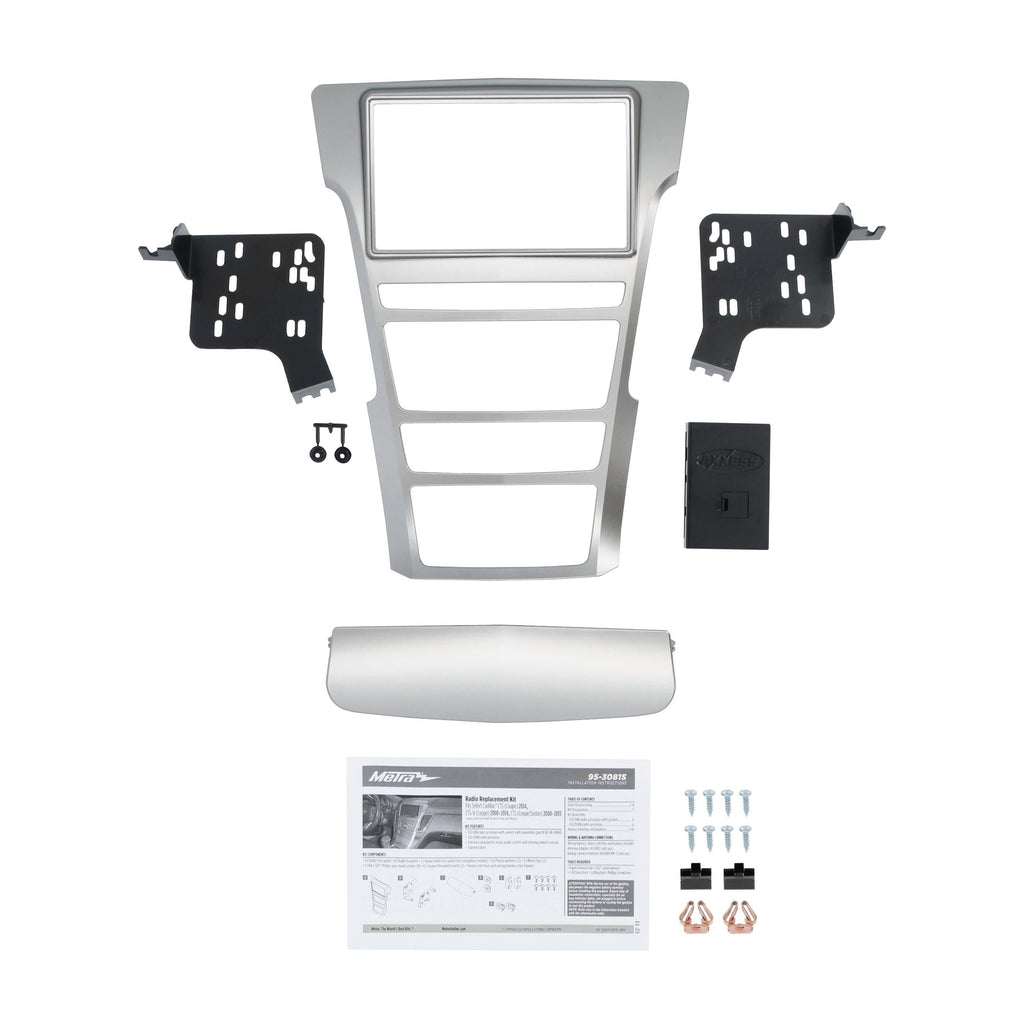 Metra 95-3081S Single DIN or Double DIN Dash Kit Compatible Fits for Cadillac 2008-2014