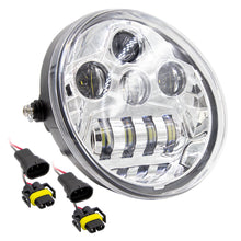 Load image into Gallery viewer, Saddle Tramp BC-HDHLR2 7 In 8 LED Oblong Oval Motorcycle Light - Chrome Front Face