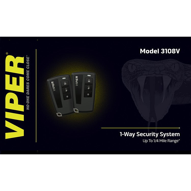 Viper 3108V 2 Channel Dual 1 Way Car Alarm Security System