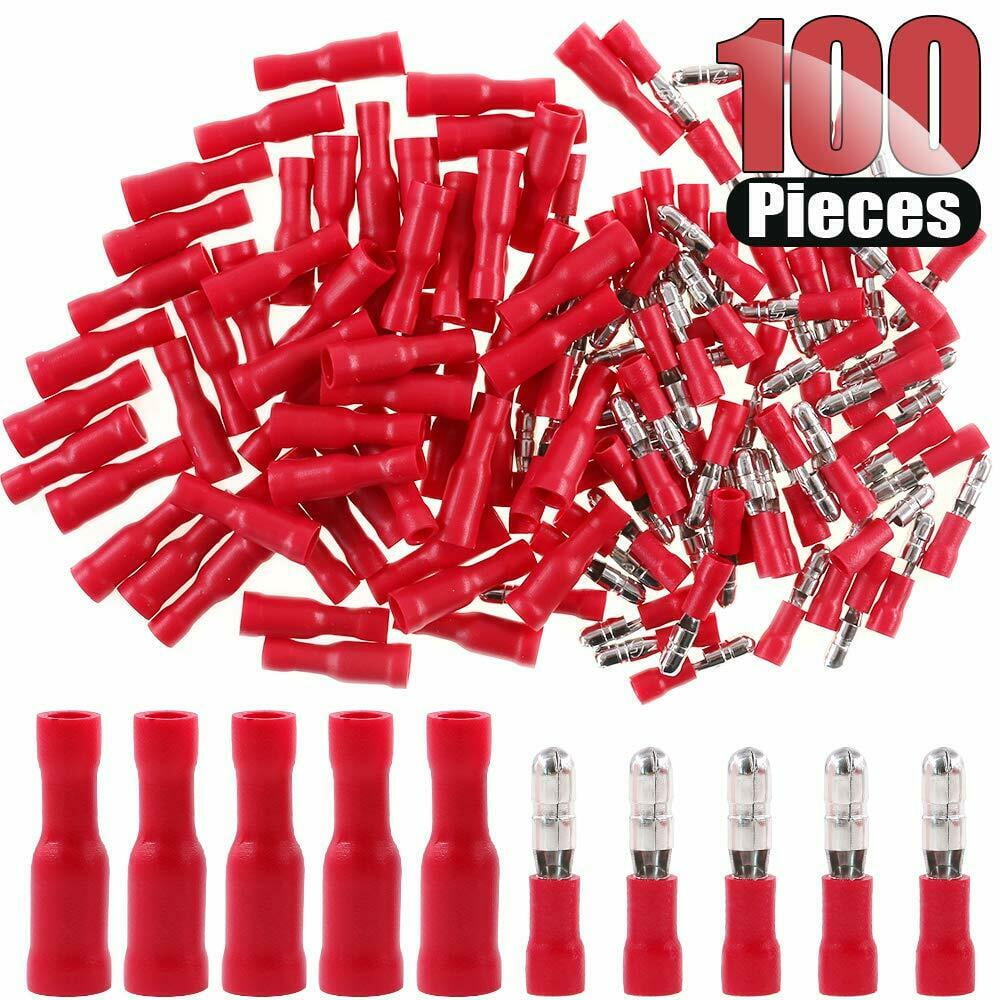 100pcs 22-16 Gauge Insulated Male/Female Bullet Quick Splice Wire Terminals Wire