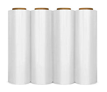 Load image into Gallery viewer, BM Paper 18" x 1500 SQ' 80 Gauge Clear Pallet Wrap Pre Stretch Film Hand Shrink Wrap