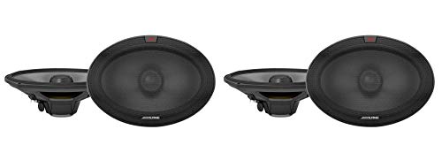4 Pack Alpine R2-S69 300 Watt 6x9" Car Audio Coaxial 2-Way Speakers
