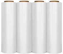 Load image into Gallery viewer, BM PAPER Universal 4 Pack Stretch Wrap18 Inches X 1500 Tough Pallet Shrink Wrap, 80 Gauge Industrial Strength Plastic Film