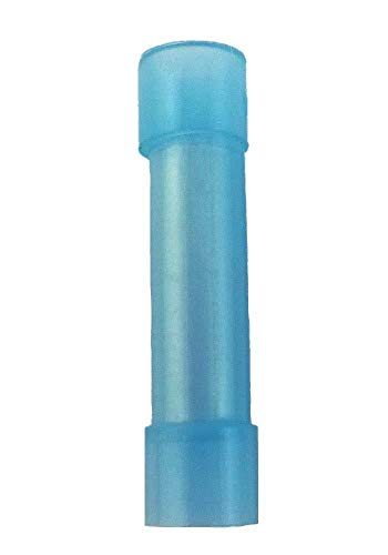 Nylon 16-14 AWG Wire Connectors Electrical Crimp Butt Connector Fully Insulated Splice Wire Terminals Blue