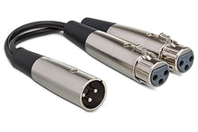 Load image into Gallery viewer, Hosa YXF-119 XLR3M to Dual XLR3F Y Cable, 6 Inch