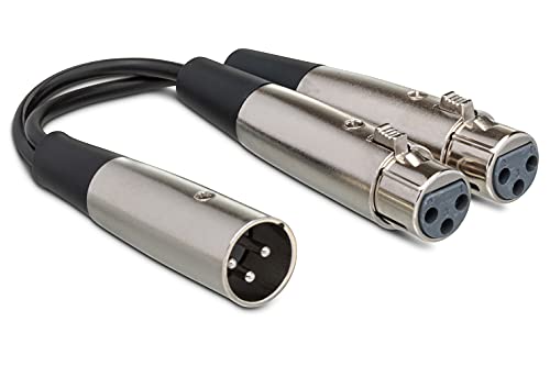 Hosa Technology XLR Male to 2 XLR Female Y-Cable (6")