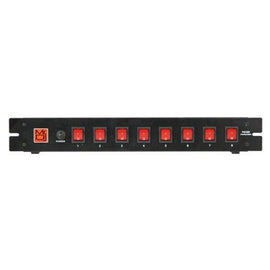 MR DJ PSC250 Rack Mountable 8 Port Power Switcher Surge Protectors Red Toggles ON / OFF Power Center, Power Strip