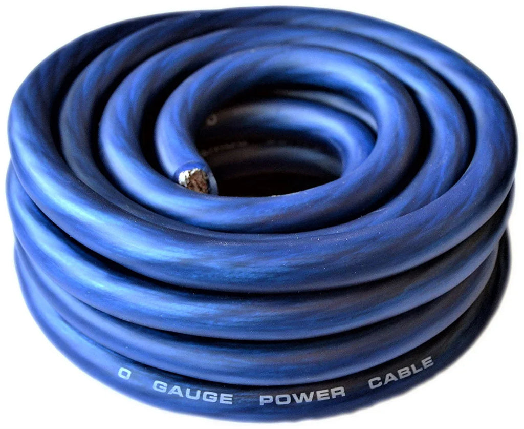 25 Feet Premium 0 Gauge Blue Power / Ground Wire Cable 1/0 Gauge Car Audio