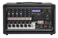 Load image into Gallery viewer, Peavey PVi 6500 6-channel 400W All in One Powered Mixer Amplifier with 2 1/4&quot; Speaker Cables