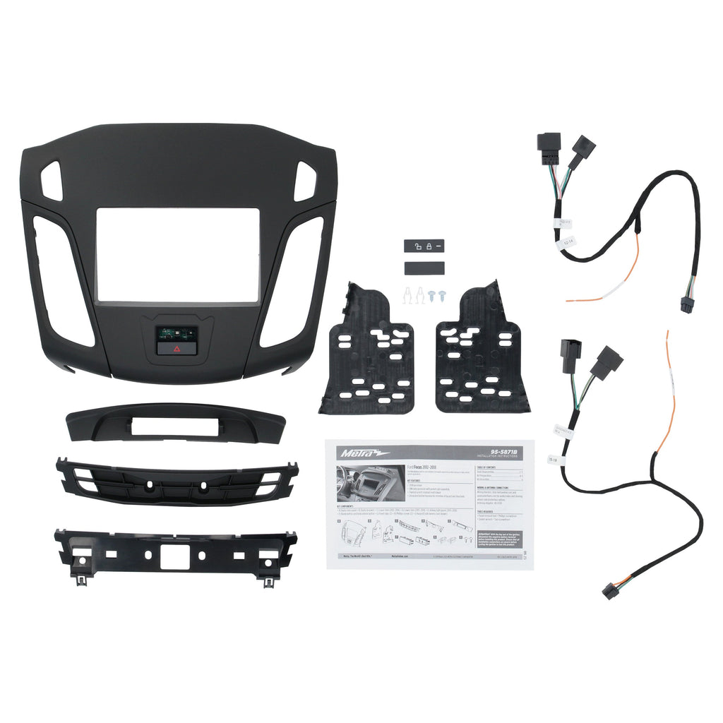 Metra 95-5871B Double-DIN Car Stereo Dash Kit - Compatible Fits for FORD FOCUS 2012-2018