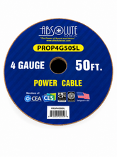 Charger l'image dans la galerie, Absolute PROP4G50SL Pro Series Silver 50 Feet 4 Gauge Ultra Flexible Power/Ground Battery Amp 12V Cable Wire