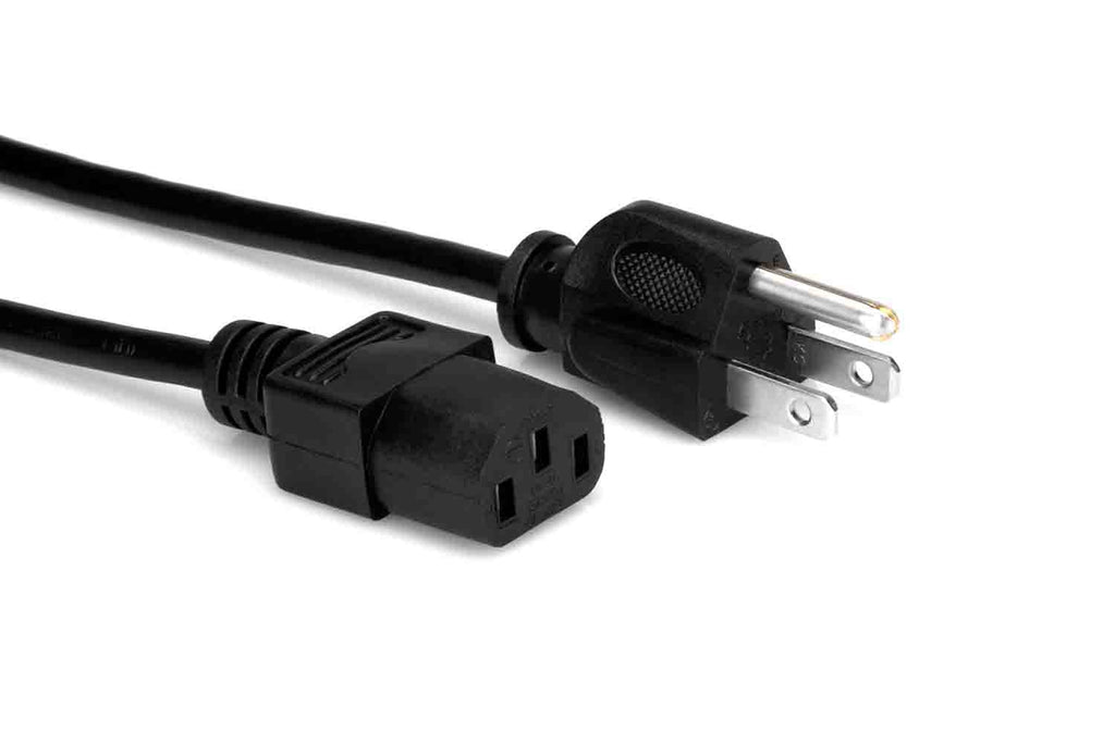 Hosa Power Cord Cable, IEC C13 to NEMA 5-15P - 3 Feet