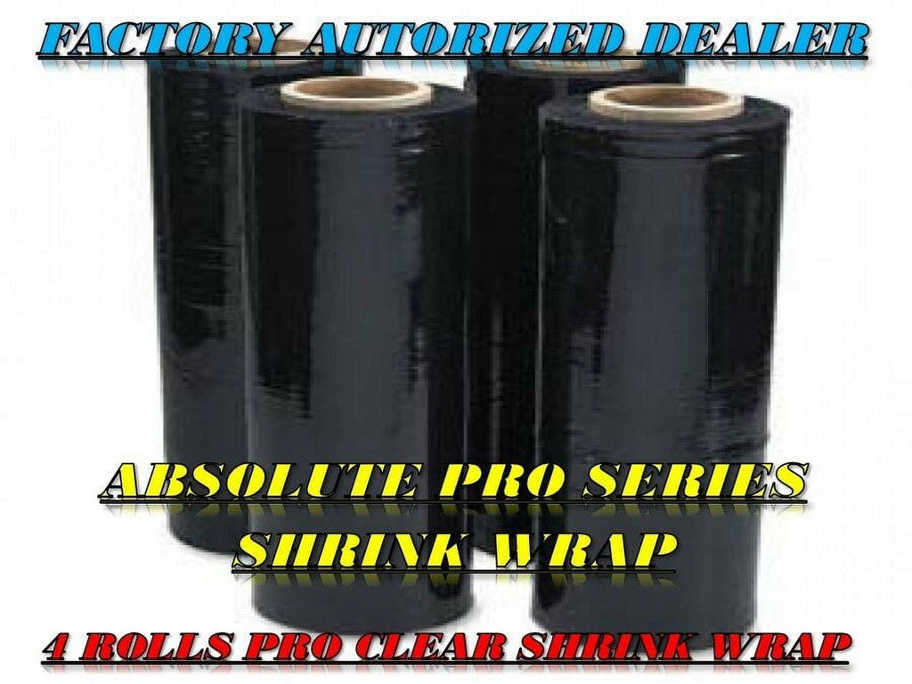 American shrink wrap clear black 18" 1500sq' 80 Gauge 4 Rolls Pallet Wrap Stretch Film Hand Shrink Wrap 1500 Square Feet