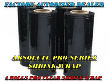 Load image into Gallery viewer, American shrink wrap clear black 18" 1500sq' 80 Gauge 4 Rolls Pallet Wrap Stretch Film Hand Shrink Wrap 1500 Square Feet