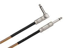 Charger l&#39;image dans la galerie, Hosa GTR-518R, Straight to Right Angle Tweed Guitar Cable - 18 Feet