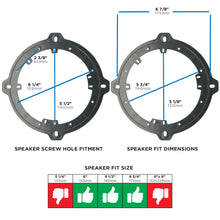 Charger l'image dans la galerie, Metra 82-7302 Speaker Plate 6 - 6.75" Compatible Fits Hyundai/Kia Multi 2001-2013 Pair