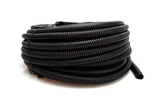 Load image into Gallery viewer, 100' 1/4" Split Loom Tubing Wire Conduit Hose Cover Auto Home Marine Black