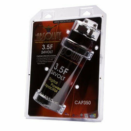 Absolute CAP350R 3.5 Farad Red Power Car Capacitor for Energy Storage to Enhance Bass Demand From Audio System