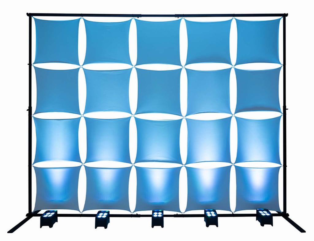 Headliner HL30070 Ventura DJ Backdrop use with uplights for vivid color