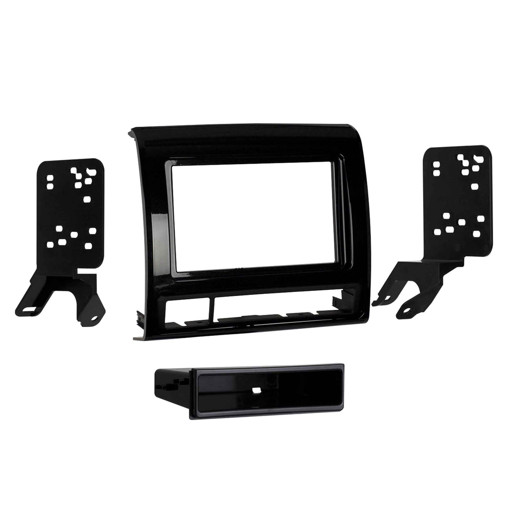 Metra 99-8235CHG Single-DIN Car Stereo Dash Kit - Compatible Fits for Toyota Tacoma 2012-2015 - Charcoal High Gloss