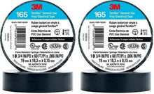 Load image into Gallery viewer, 3M Temflex Vinyl Electrical Tape, 1700, 3/4 in x 60 ft, Black 1.5core, 3 Count