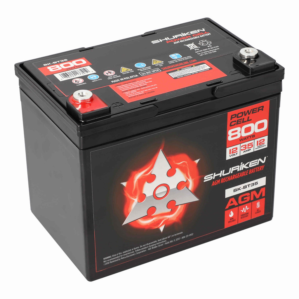 Shuriken SK-BT35 12V High Performance AGM Power Cell Battery for Systems Up To 800 Watts