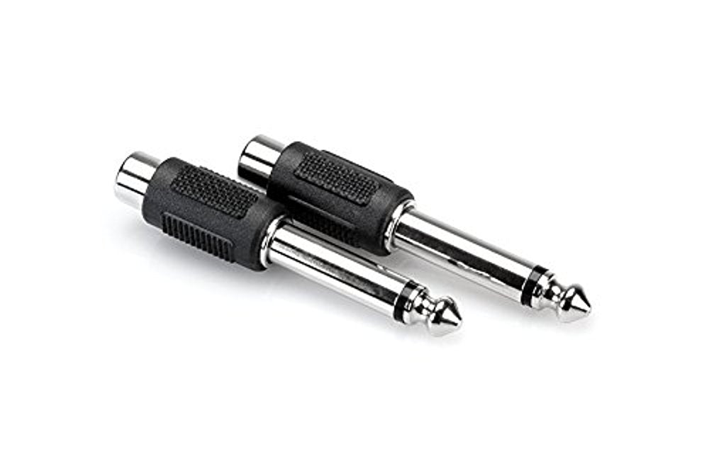 Hosa GPR-101 Adaptors, RCA to 1/4 in TS, 2 pc