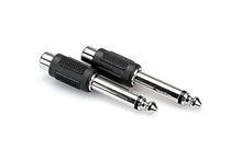 Load image into Gallery viewer, Hosa GPR-101 Adaptors, RCA to 1/4 in TS, 2 pc