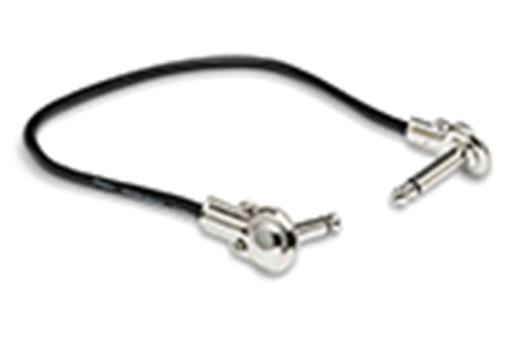 Hosa IRG-600.5 Guitar Patch Cable Low-profile Right-angle to Same 6 in - 6 pc