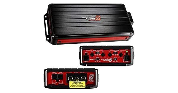 Cerwin Vega VCU84 1200 Watts Class D Marine Amplifier with Remote Bass Knob Control + 4gauge Amp Kit