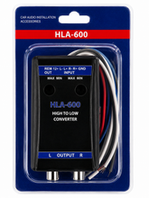 Load image into Gallery viewer, 4 Absolute HLA600 2-Ch High-to-Low Line Output Converter Adjustable Speaker Level to RCA Converter