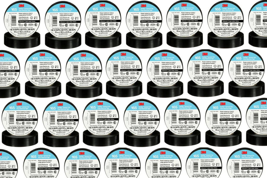 25 3M 165 Temflex 1700 Economy Grade Vinyl Electrical Tape, 3/4 in x 60 feet