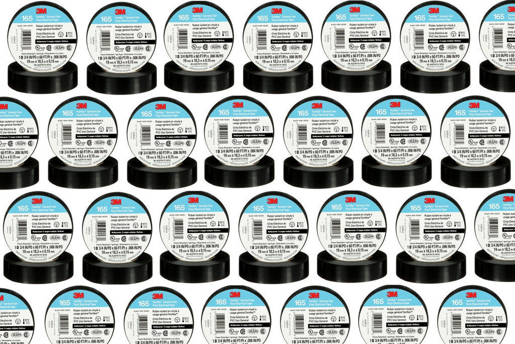 25 3M Temflex 1700/165 165 Economy Grade Vinyl Electrical Tape 3/4 in x 60 ft