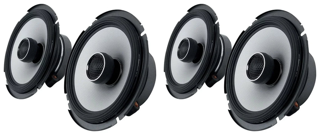 2 Pair Alpine S2-S65 6.5" 480 Watt Speakers+BBX-F1200 4 Ch Amplifier + 4G Amp Kit