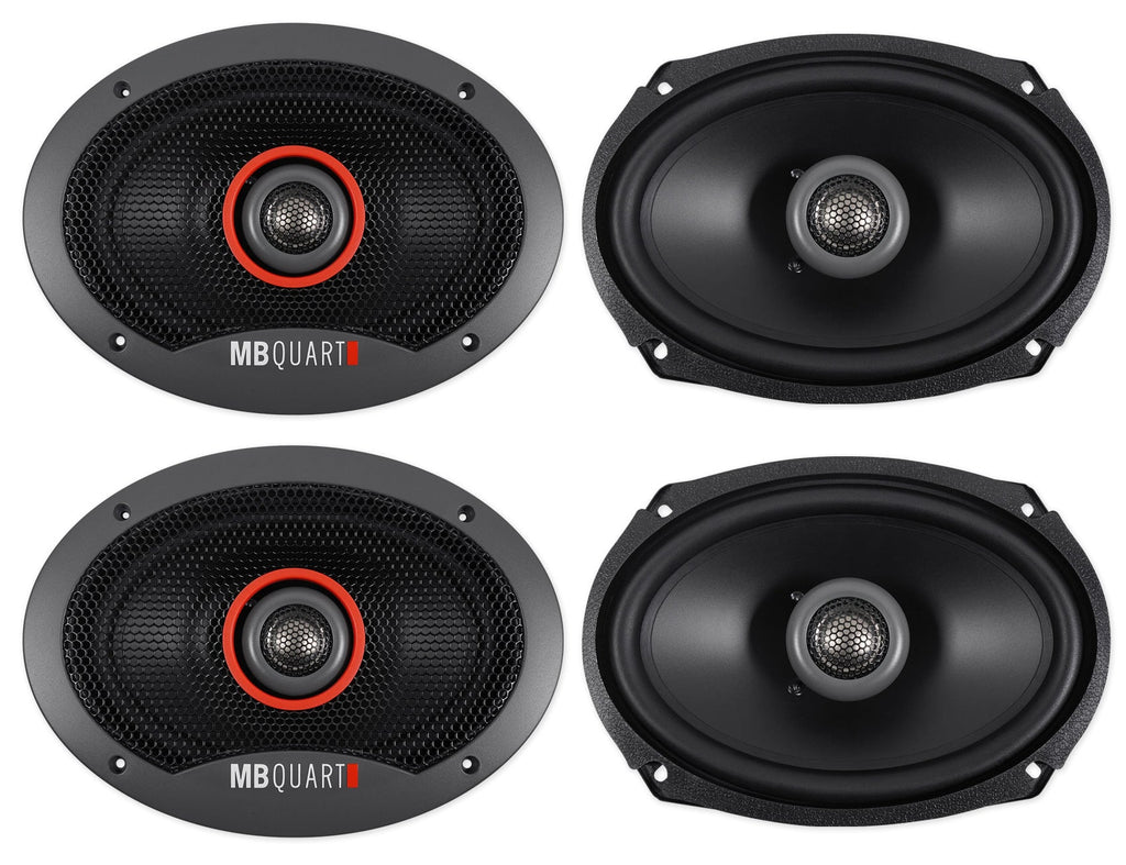 2 Pair MB QUART FKB169 6x9" 300W 2-Way Coaxial Car Speakers