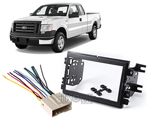 Absolute USA ABS95-5812-2 Fits Ford F250-F550 2005 2006 2007 Double DIN Stereo Harness Radio Dash Kit