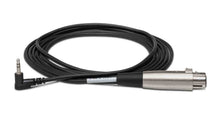 Charger l&#39;image dans la galerie, Hosa XVM-115F, XLR Female to Right Angle 3.5mm TRS Male Cable - 15 Foot