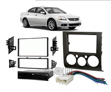 Charger l&#39;image dans la galerie, Absolute USA ABS99-7012 Fits Mitsubishi Galant 2004 2005 2006 2007 2008 2009 2010 2011 2012 2013 w Auto Climate Control Stereo Harness Radio Dash Kit