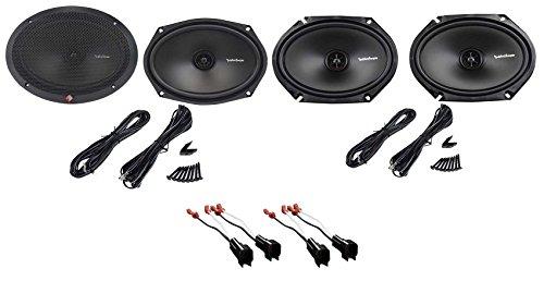 Rockford Fosgate R168X2 6x8 Inch x 2 + 2 METRA 72-5600 Front+Rear Speaker Replacement For 2003-2011 Lincoln Town