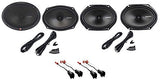 Car Front+Rear Rockford Fosgate Speaker Replacement For 2003-2011 Lincoln Town