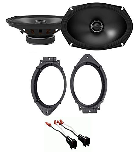 ALPINE S-S69 260 Watt 2-Way Car Audio Speakers Bundle with METRA 72-5600 Speaker Wire Harness & METRA 82-3004 6x9" Speaker Adapter compatible with 2015-17 Chevrolet Silverado 2500