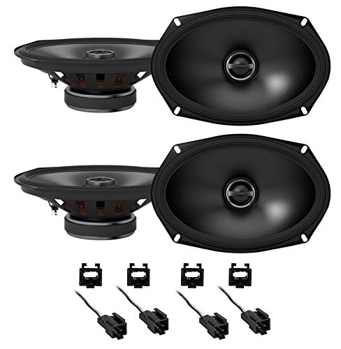 2 Metra 72-6512 Speaker Harness Connector for Chrysler Vehicles 90-07 Cherokee Bundle & ALPINE S-S69 260 Watt 6x9" Coaxial 2-Way Car Audio Speakers