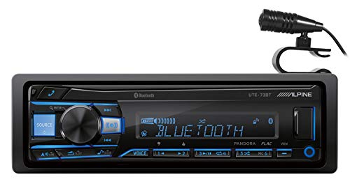 1-Din Alpine Digital Media Bluetooth Stereo Receiver + 99-7308 Fit 2002-05 Hyundai Accent