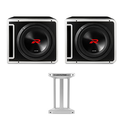 2 Alpine R2-SB10V Loaded 10" Ported Subwoofer Enclosure Box + KTX-H10 Link Kit