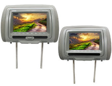 Charger l'image dans la galerie, Absolute DPH-770PKGG 7.5" Pair Gray Headrest TFT/LCD Monitor DVD/USB/SD Package
