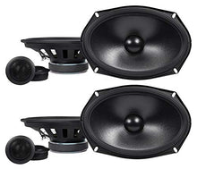 Charger l&#39;image dans la galerie, 2 Pairs ALPINE S-S69C 260w 6x9&quot; Car Audio Component Speakers with Tweeters