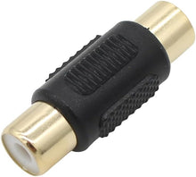 Load image into Gallery viewer, Absolute FF-100B-100 Gold RCA Female-to-Female Coupler Adapter 100 Pack