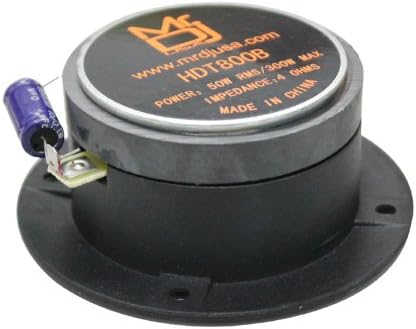 Mr. Dj USA HDT800B Pair 4-Inch Aluminum Bullet Titanium Horn Tweeter Driver (Black)