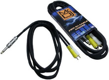 Load image into Gallery viewer, Mr. Dj CQDR6 6&#39; 1/4&quot; TRS to Dual RCA Insert Cable, Male 6.35mm 1/4&quot; TRS to 2RCA Y Splitter Patch Microphone Cable