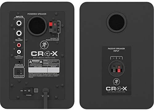 Mackie CR4-X Pair Multimedia Studio Monitors Adjustable Stable Stands 2 Cable Set